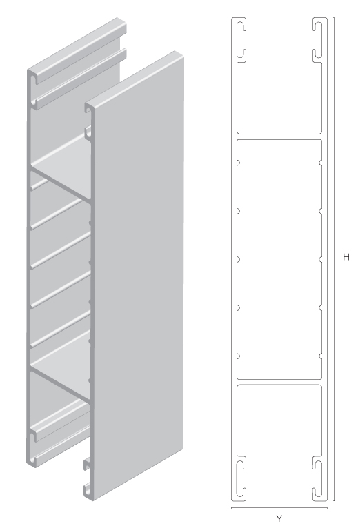 Perfil H80x22 mm / H108x22 mm
